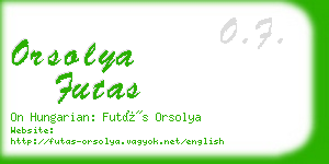 orsolya futas business card